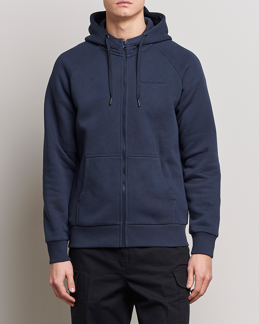 Herre | Trøjer | Peak Performance | Original Logo Full Zip Hoodie Blue Shadow