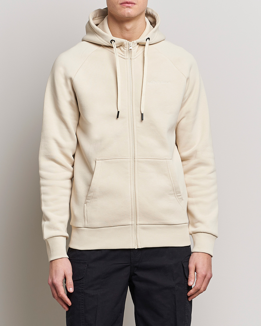 Herre | Trøjer | Peak Performance | Original Small Logo Full Zip Sand Fog