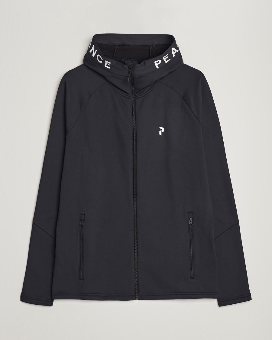 Herre | Trøjer | Peak Performance | Rider Zip Hood Fleece Black