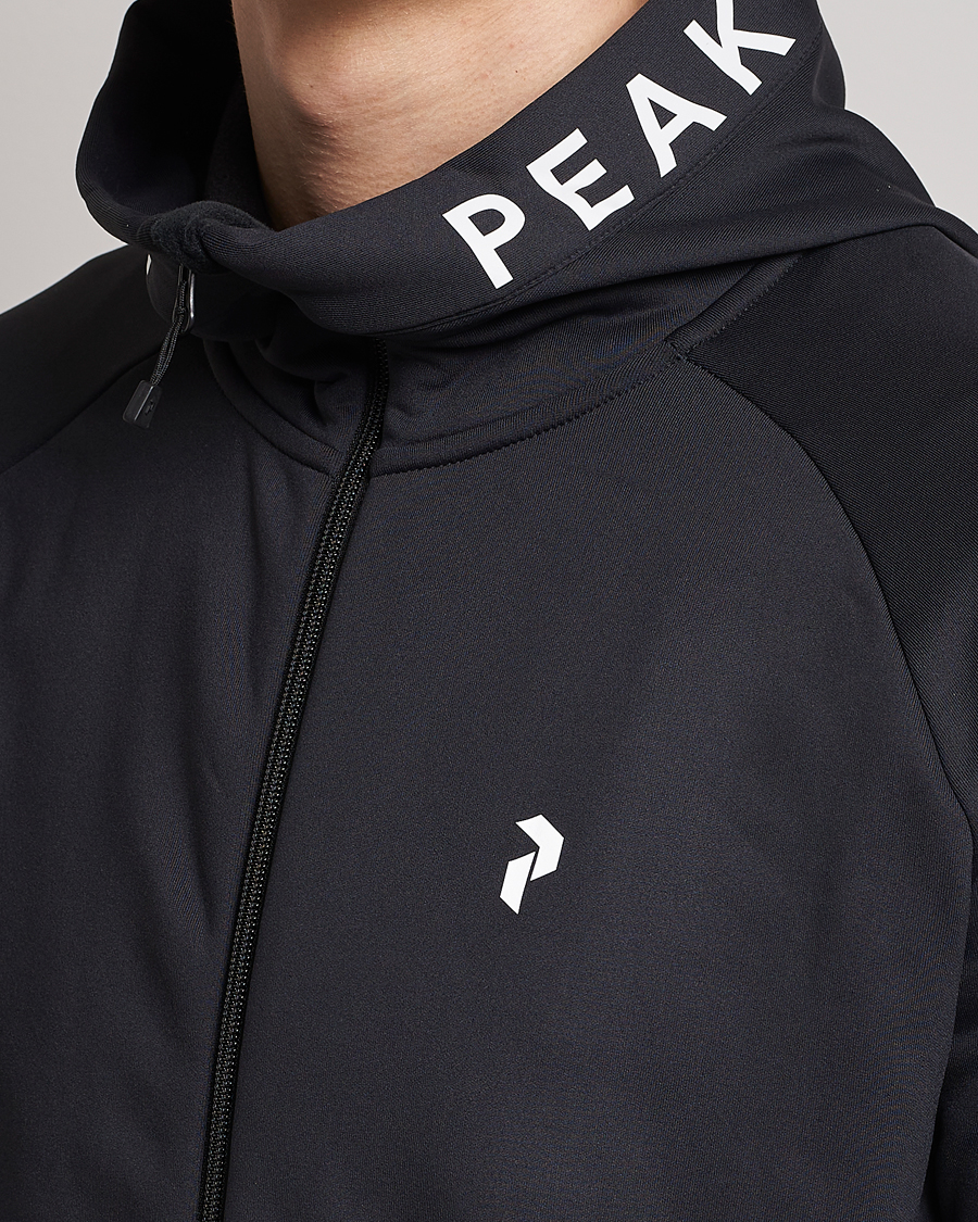 Herre | Trøjer | Peak Performance | Rider Zip Hood Fleece Black
