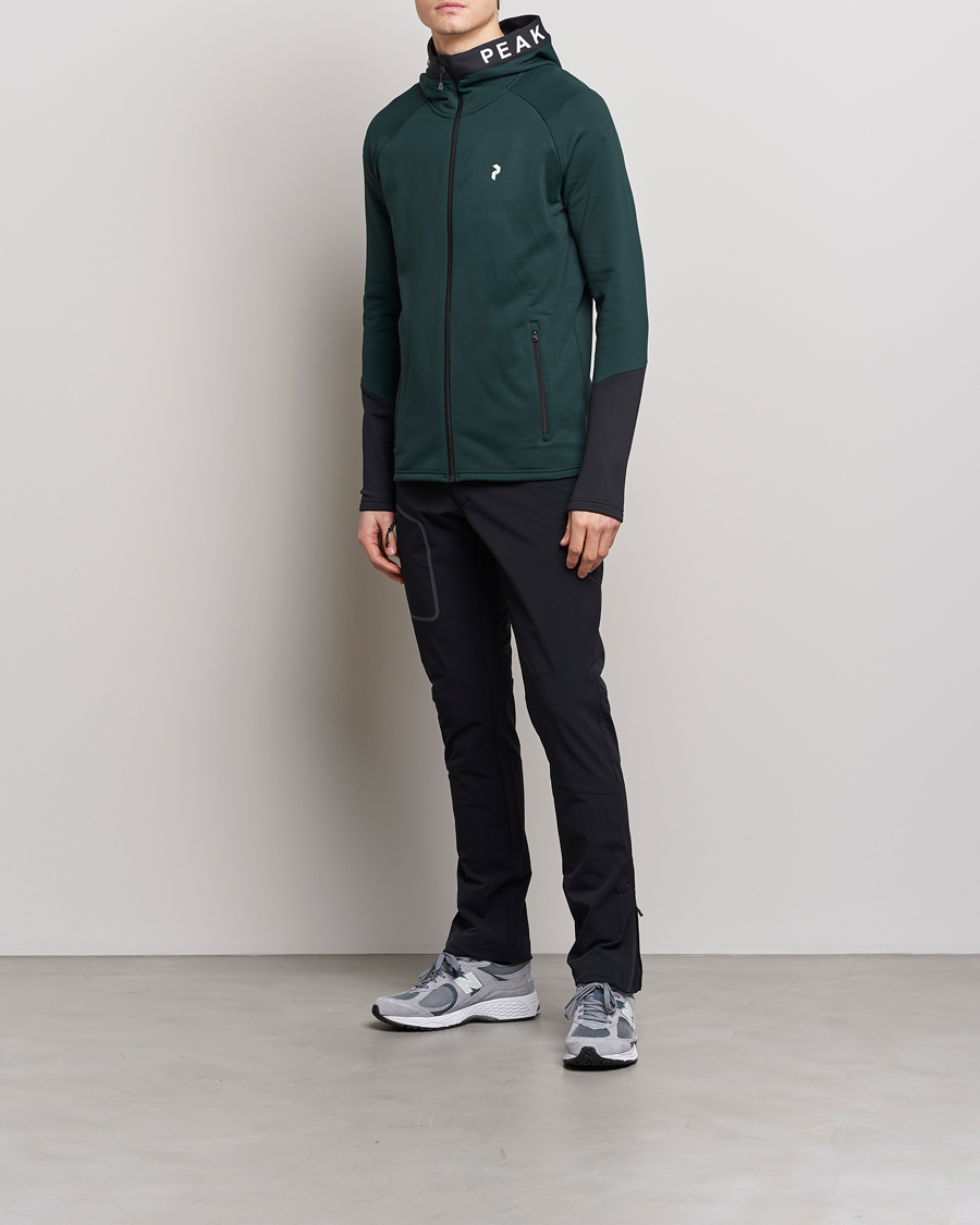 Herre | Trøjer | Peak Performance | Rider Zip Hood Fleece Scarab Green/Black