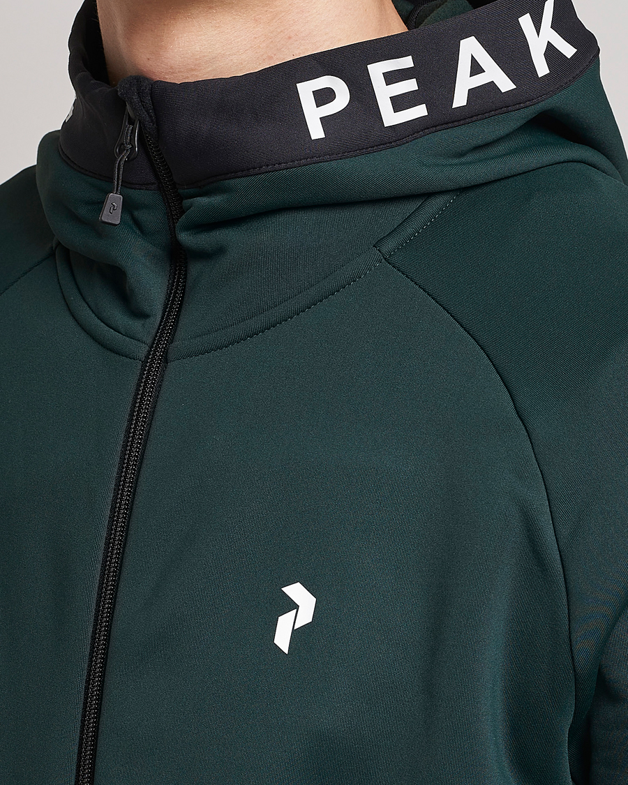 Herre | Trøjer | Peak Performance | Rider Zip Hood Fleece Scarab Green/Black
