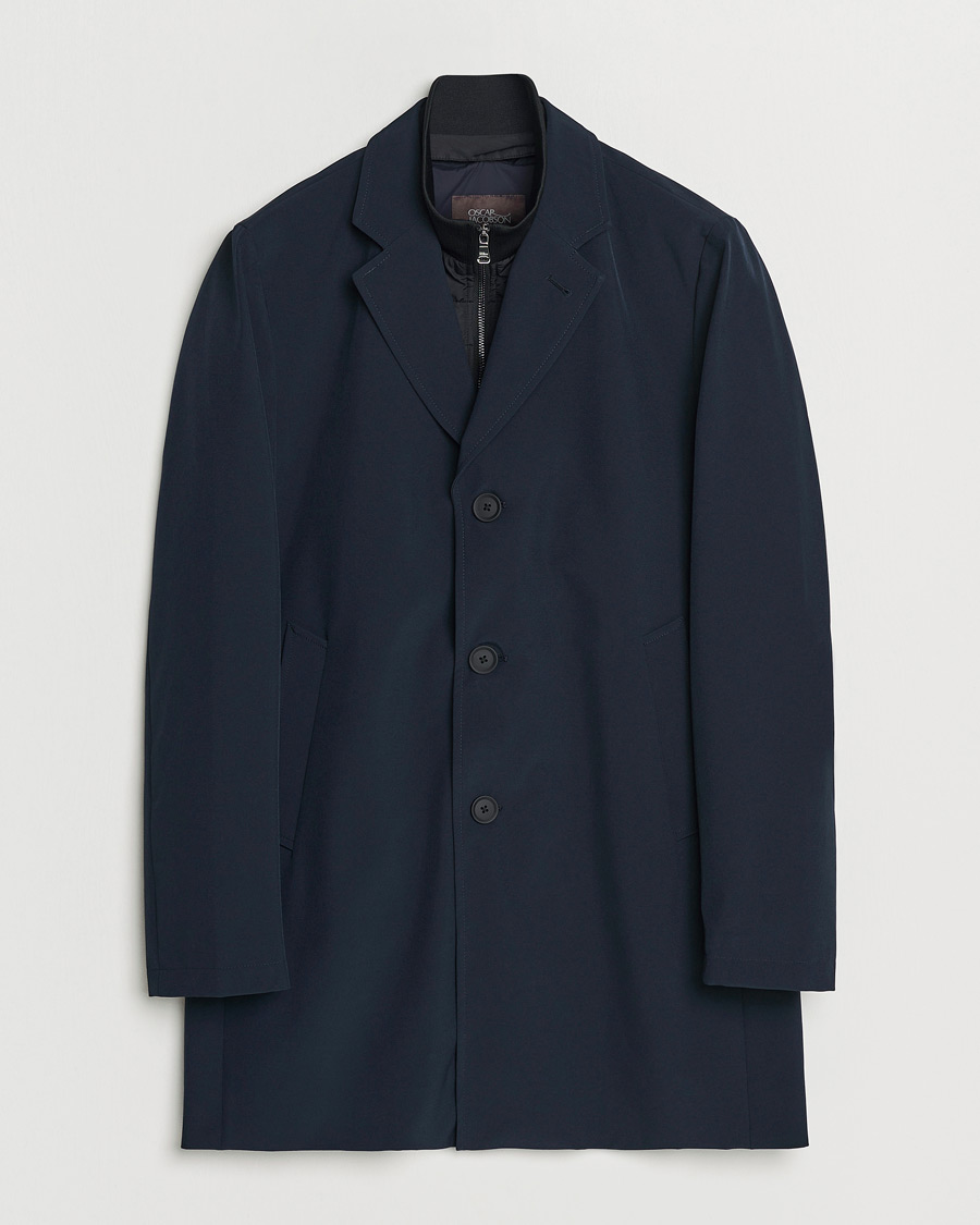 Herre | Jakker | Oscar Jacobson | Dalton Nylon Liner Coat Navy