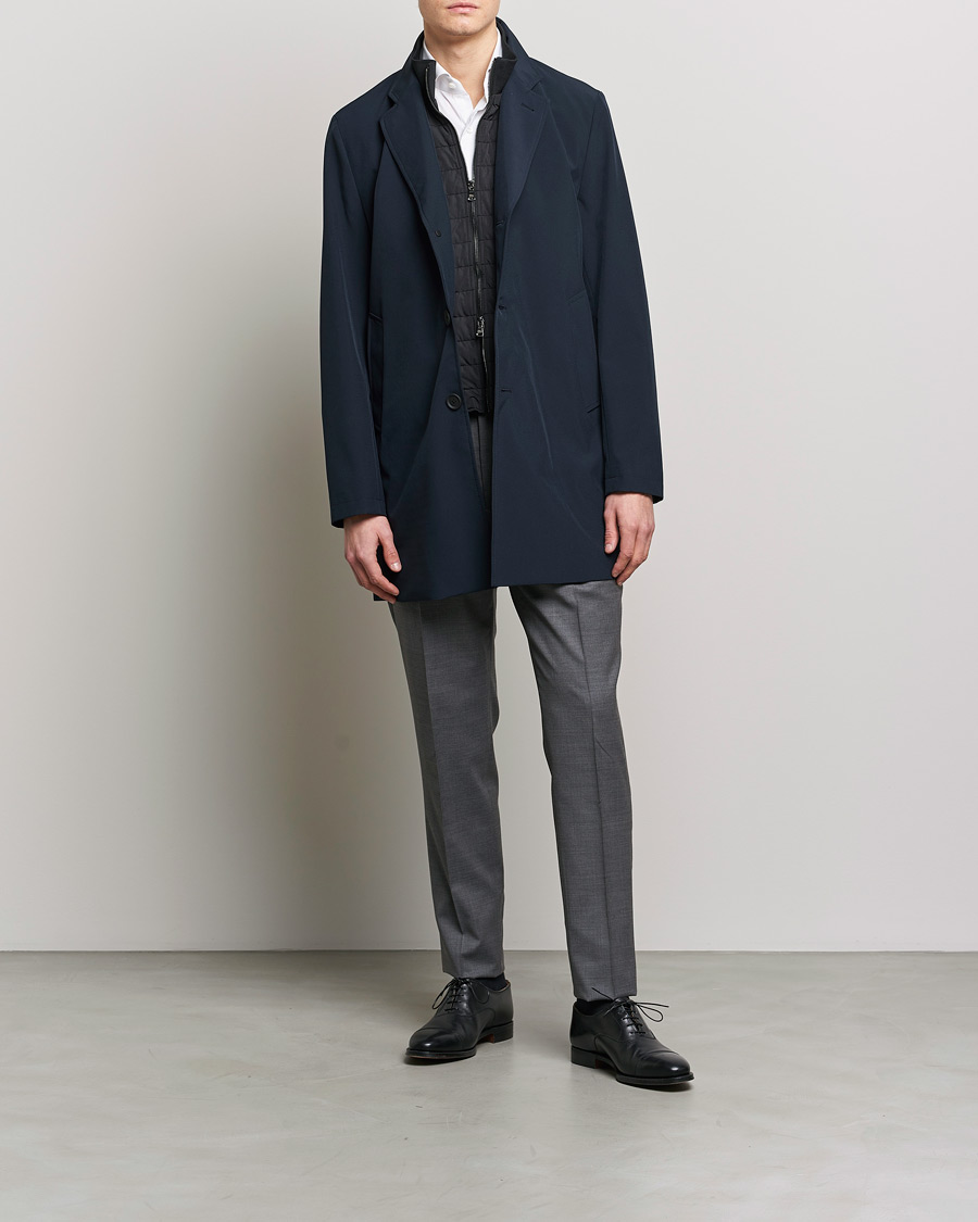 Herre | Jakker | Oscar Jacobson | Dalton Nylon Liner Coat Navy
