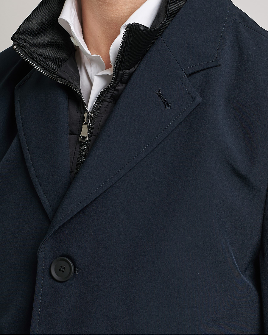Herre | Jakker | Oscar Jacobson | Dalton Nylon Liner Coat Navy