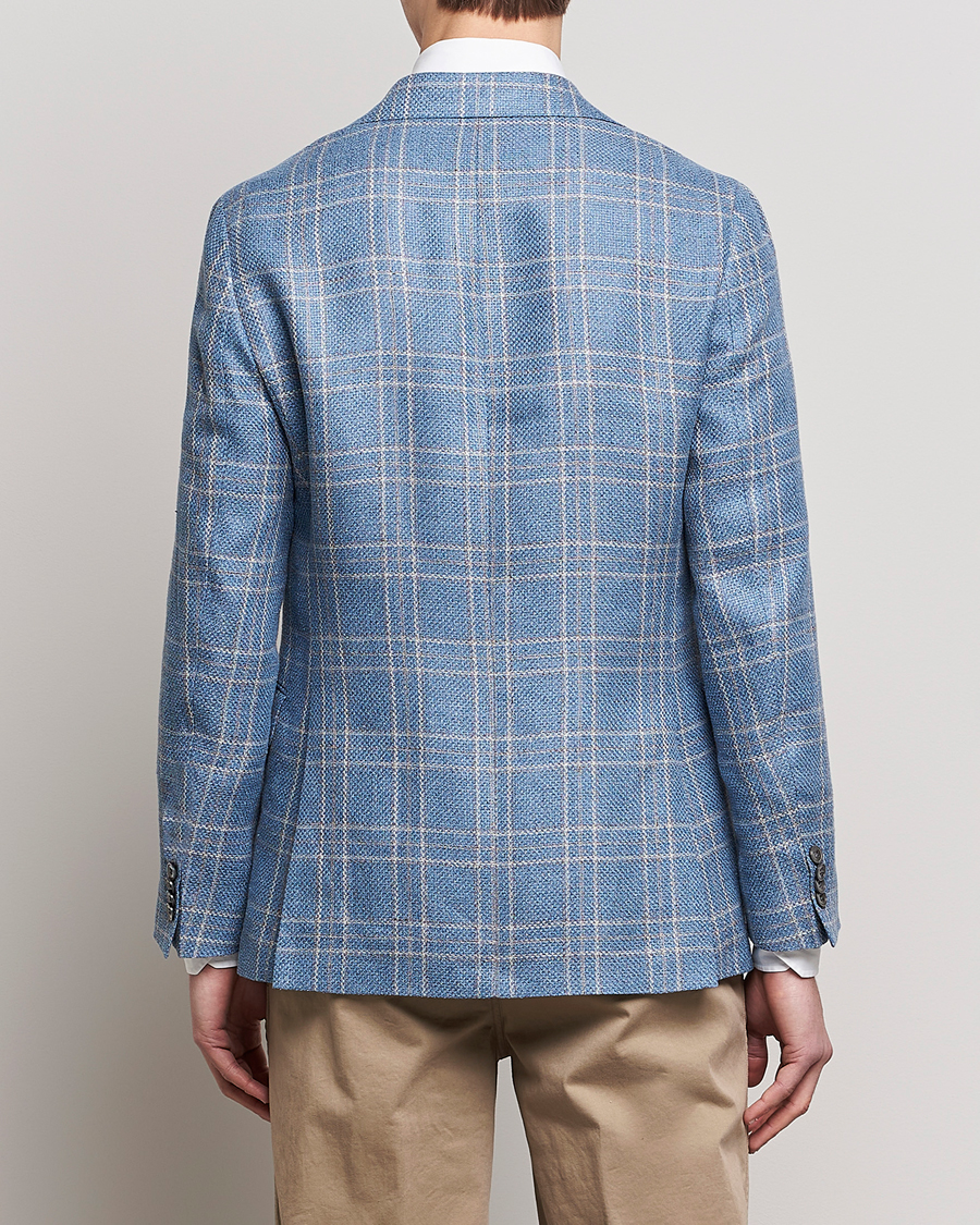 Herre | Blazere & jakker | Oscar Jacobson | Fogerty Soft Cotton/Linen/Wool Blazer Light Blue
