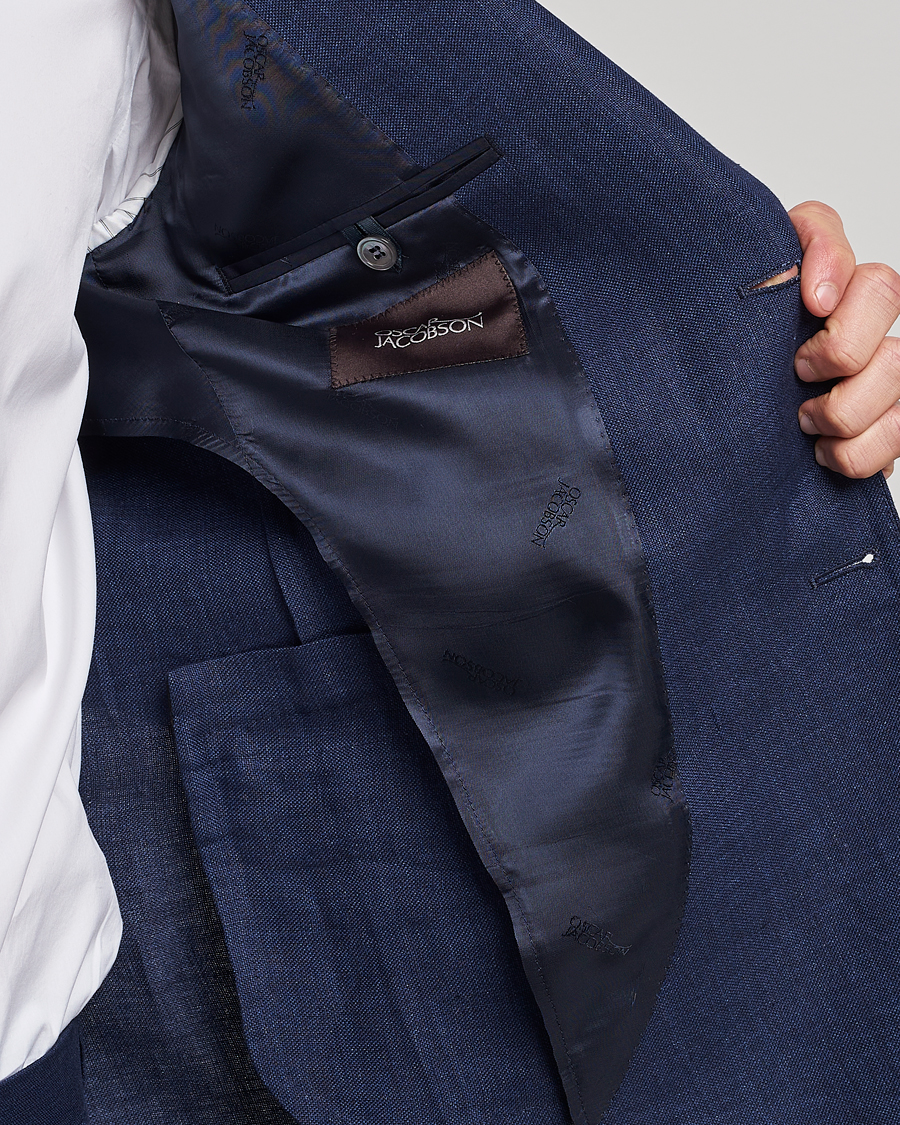 Herre | Blazere & jakker | Oscar Jacobson | Ferry Soft Linen Blazer Navy