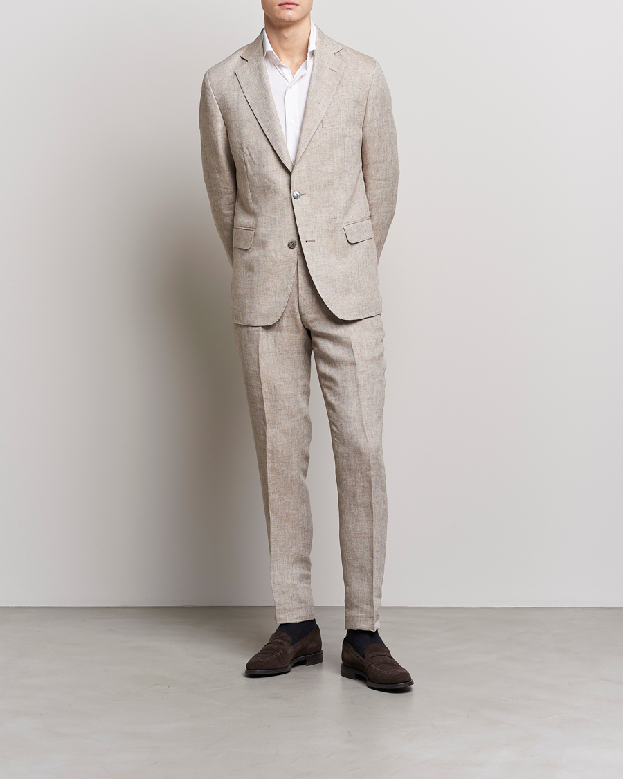 Herre | Blazere & jakker | Oscar Jacobson | Ferry Soft Linen Blazer Beige