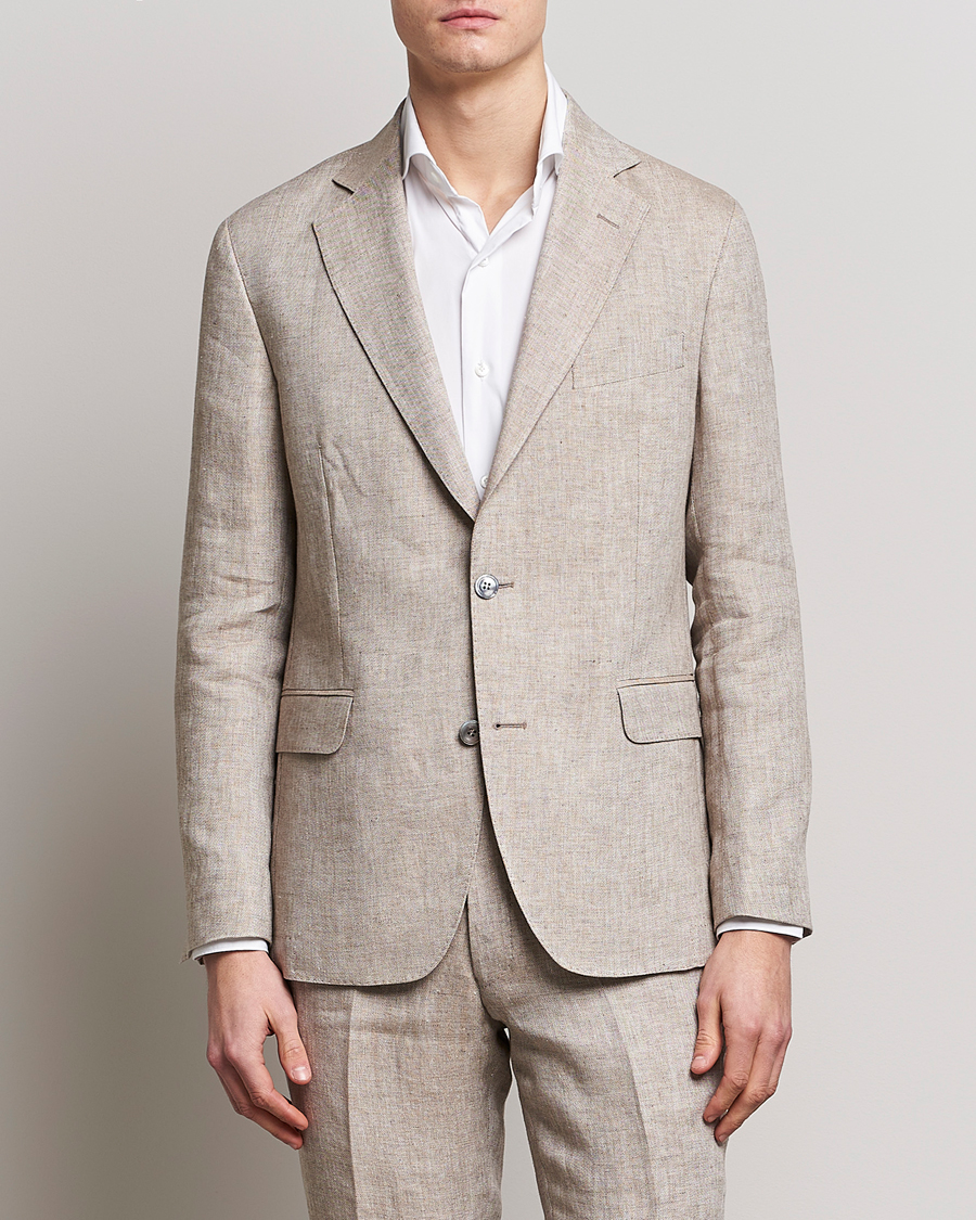 Herre | Blazere & jakker | Oscar Jacobson | Ferry Soft Linen Blazer Beige