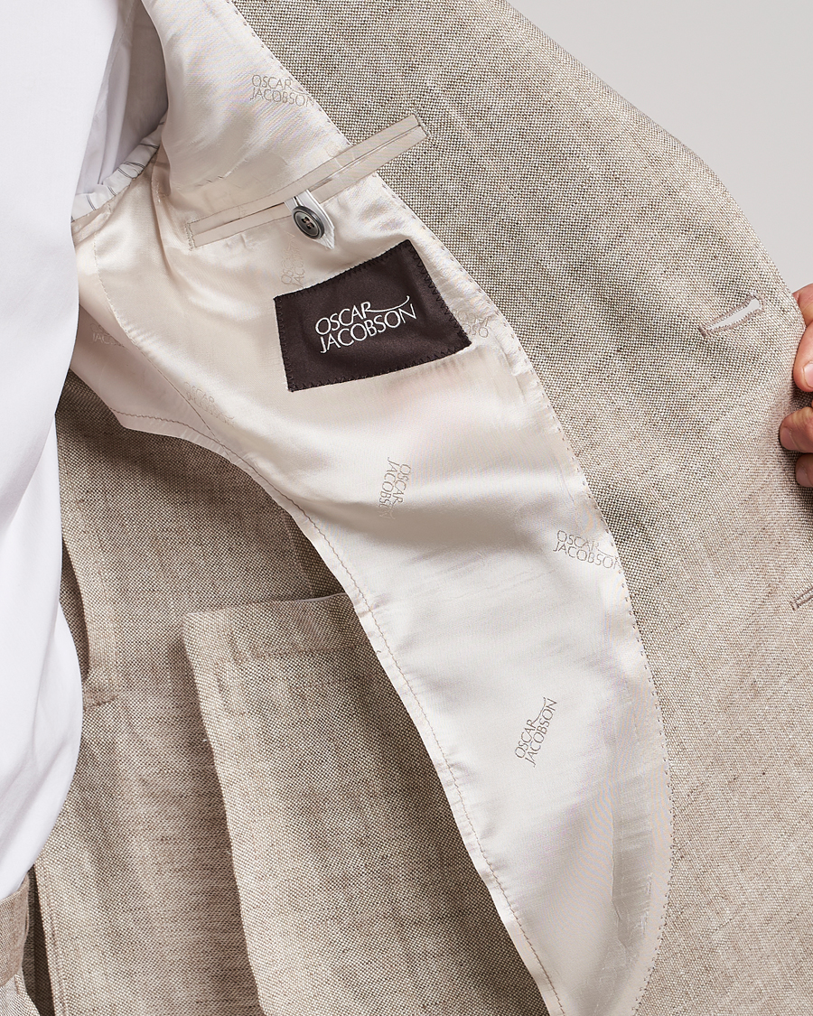 Herre | Blazere & jakker | Oscar Jacobson | Ferry Soft Linen Blazer Beige