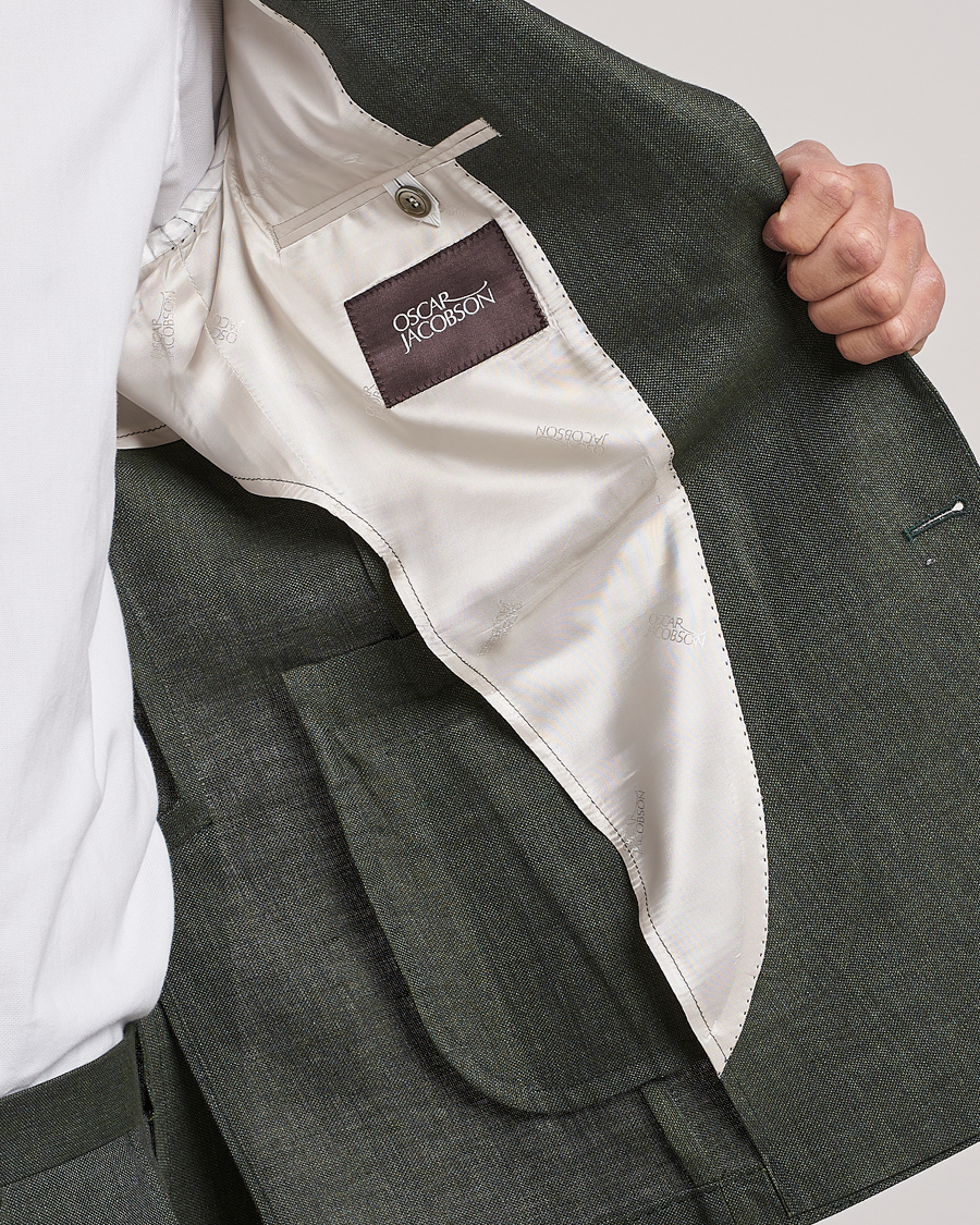 Herre | Blazere & jakker | Oscar Jacobson | Ferry Soft Linen Blazer Green