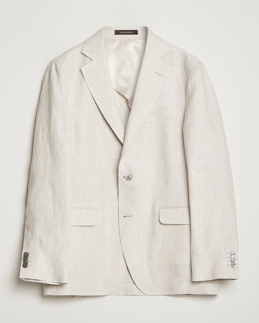 Herre | Blazere & jakker | Oscar Jacobson | Ferry Soft Linen Blazer Off White