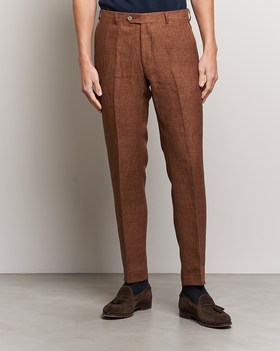 Herre |  | Oscar Jacobson | Denz Linen Trousers Brown