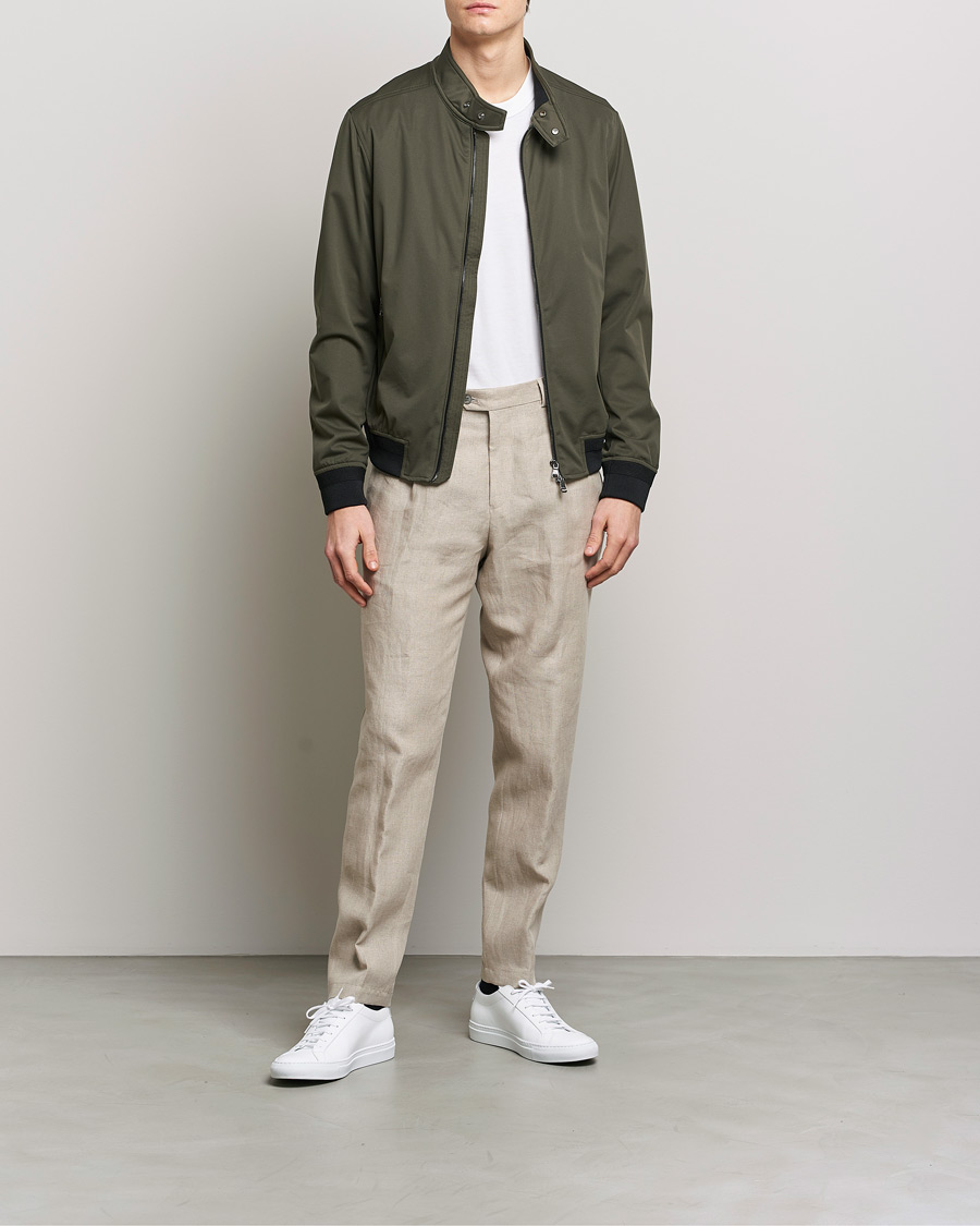 Herre | Bukser | Oscar Jacobson | Delon Linen Trousers Beige