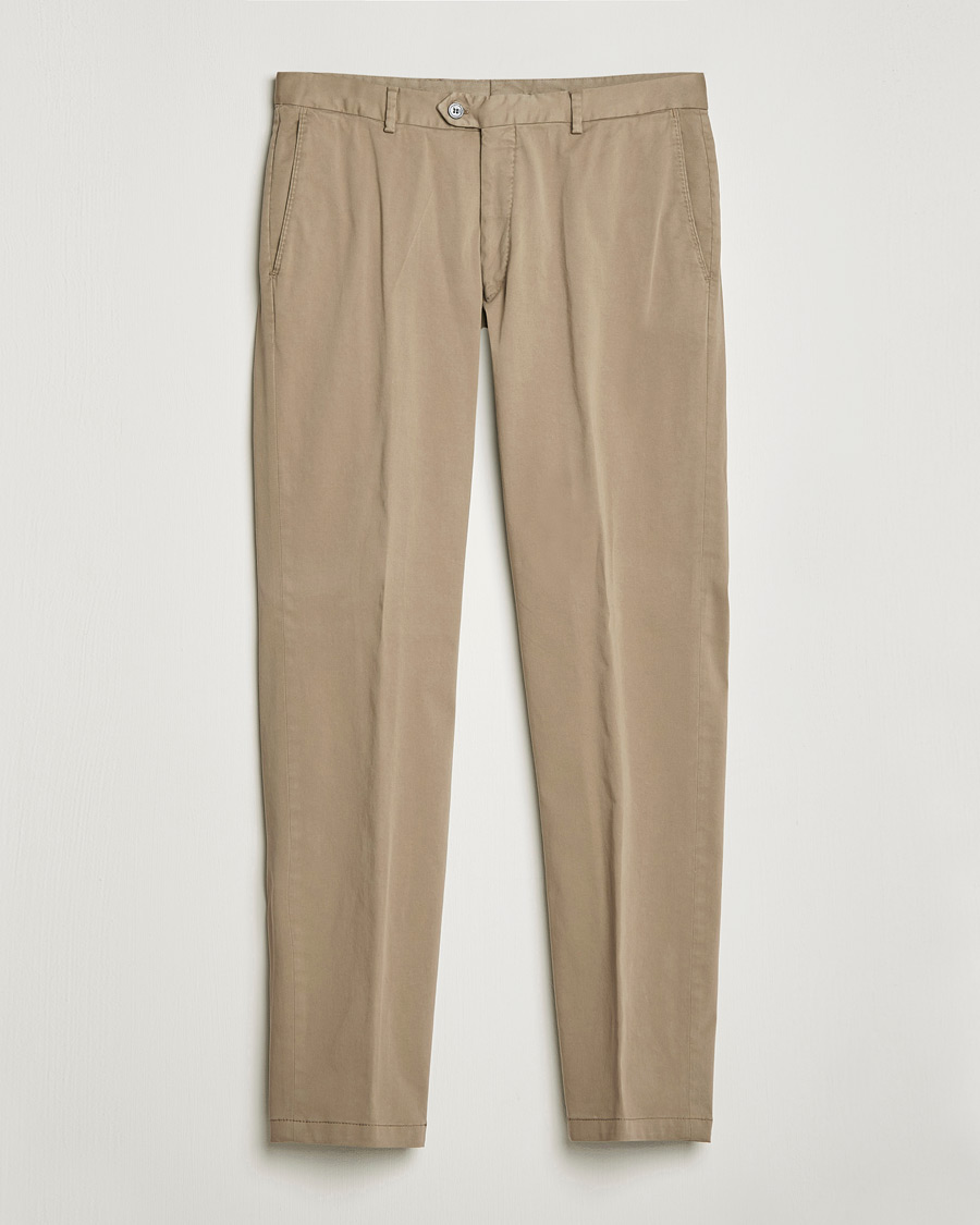 Herre |  | Oscar Jacobson | Denz Casual Cotton Trousers Beige