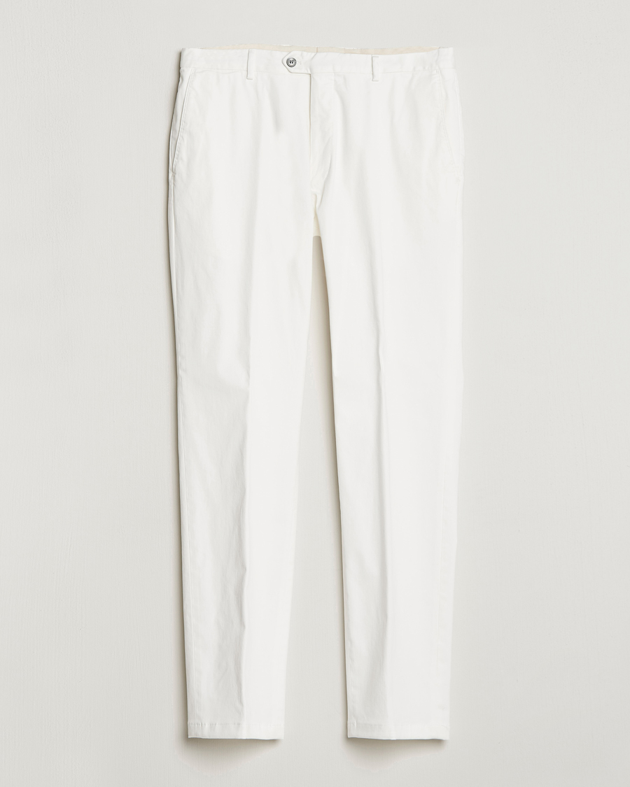 Herre | Bukser | Oscar Jacobson | Denz Casual Cotton Trousers White