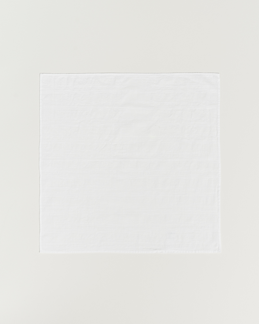 Herre | Oscar Jacobson Cotton Structure Bandana White | Oscar Jacobson | Cotton Structure Bandana White