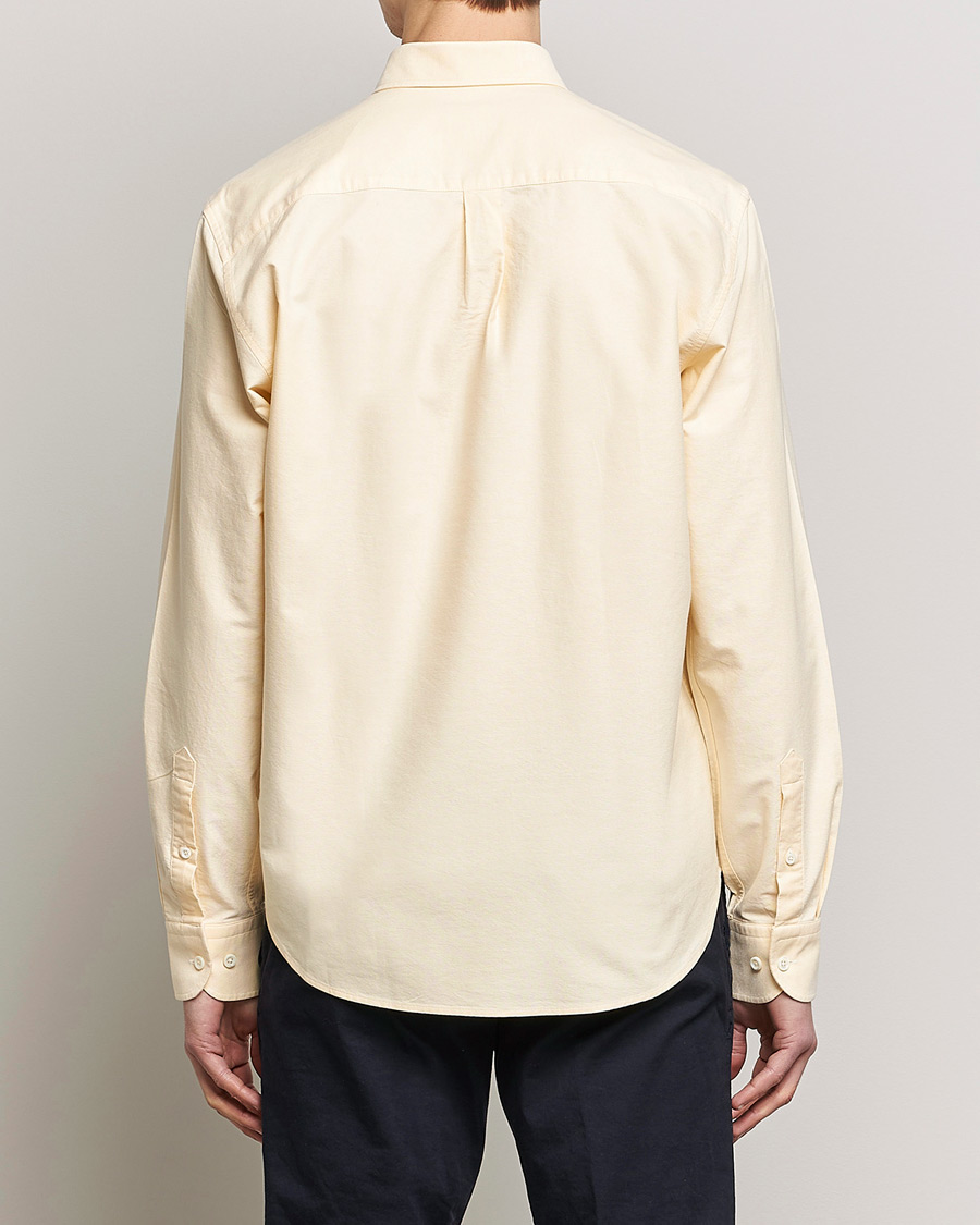 Herre | Skjorter | Oscar Jacobson | Regular Fit Button Down Oxford Shirt Yellow