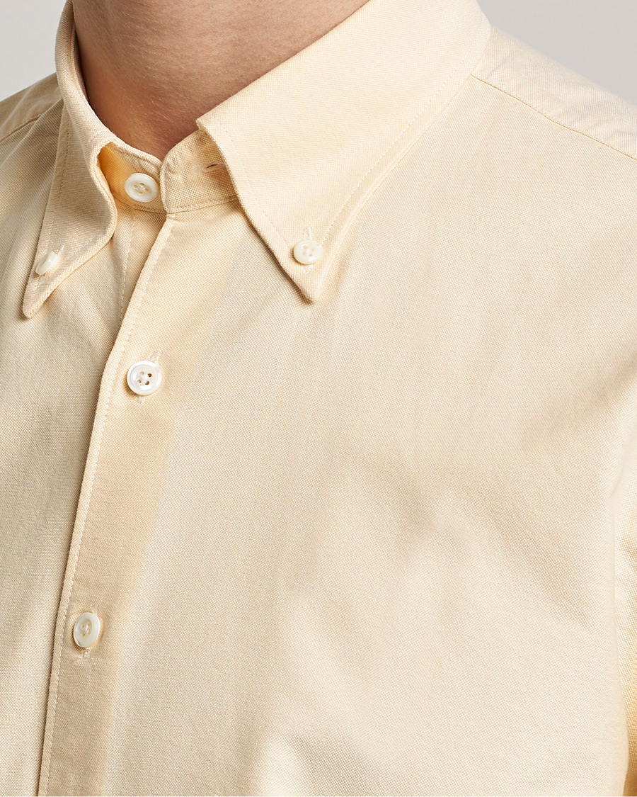 Herre | Skjorter | Oscar Jacobson | Regular Fit Button Down Oxford Shirt Yellow