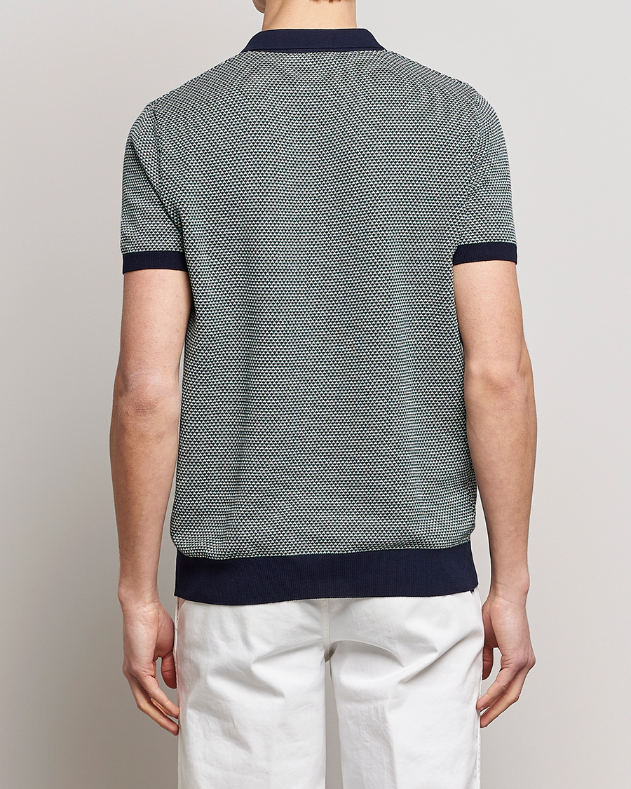 Herre | Polotrøjer | Oscar Jacobson | Dalius Cotton Woven Structure Cotton Polo Green