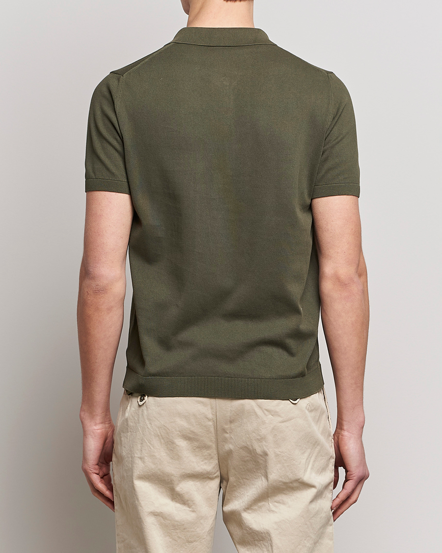 Herre | Polotrøjer | Oscar Jacobson | Otto Short Sleeve Zip Polo Olive
