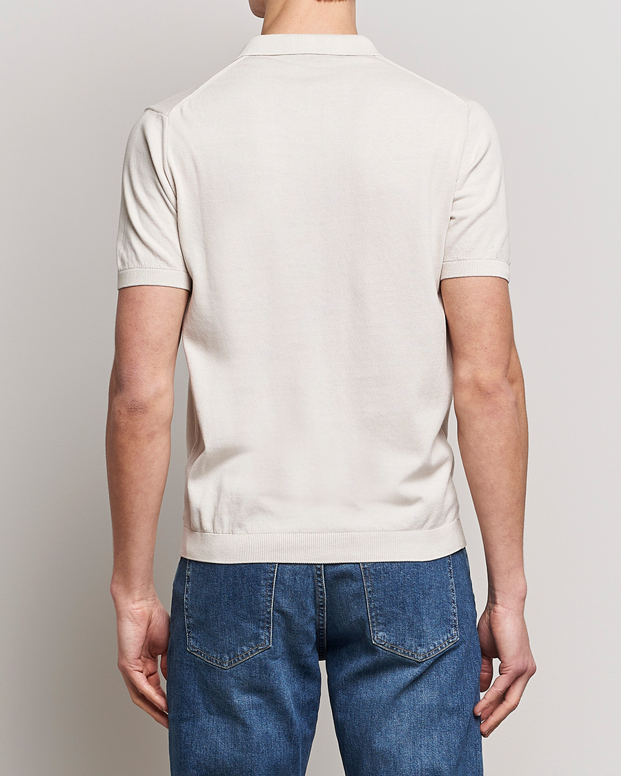 Herre | Polotrøjer | Oscar Jacobson | Otto Short Sleeve Zip Polo Creme