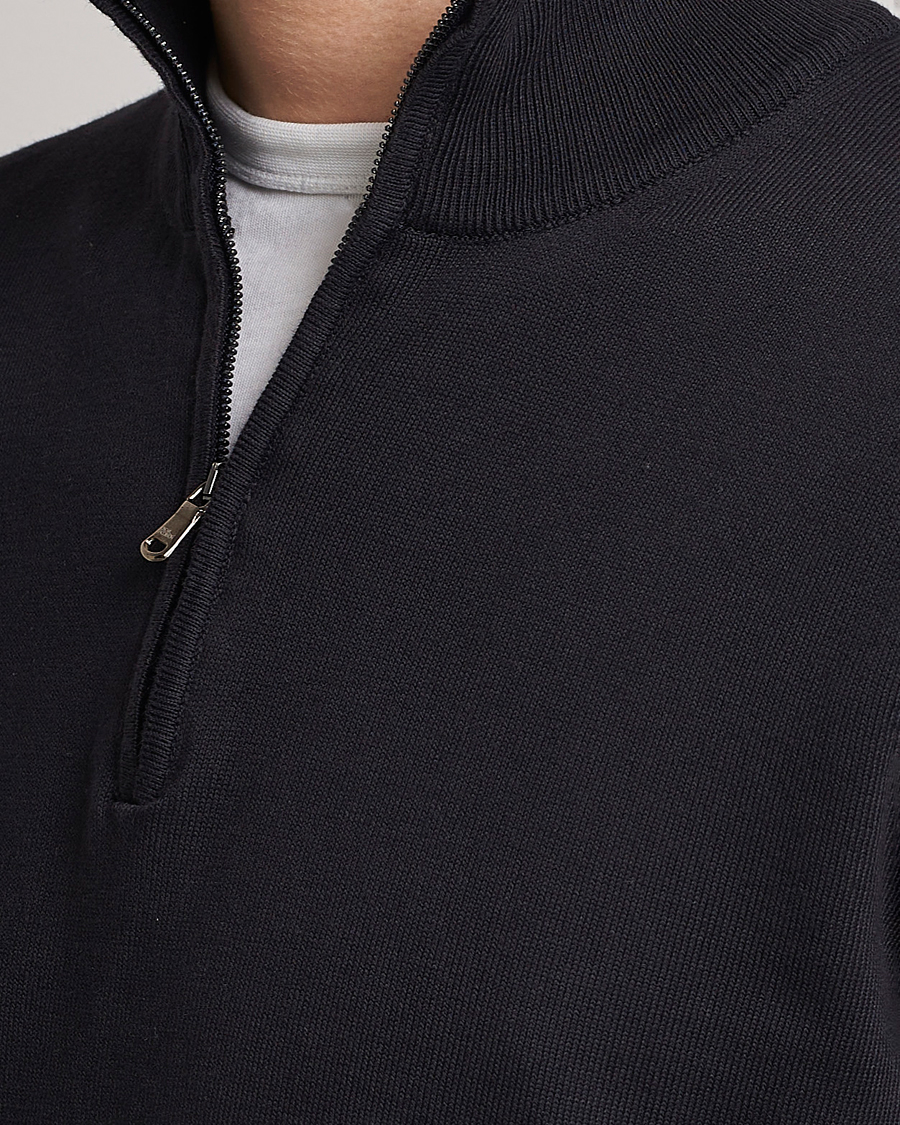Herre | Trøjer | Oscar Jacobson | Pat Cotton Half Zip Navy