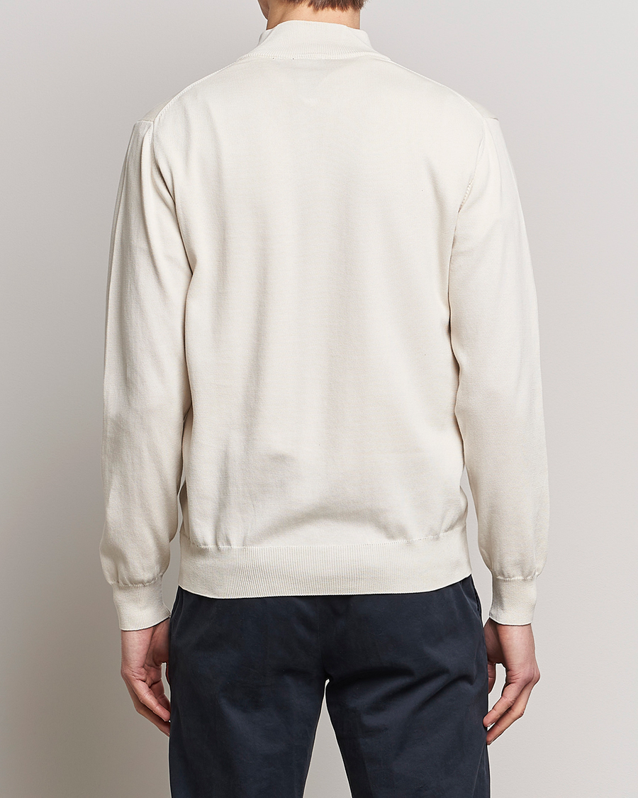 Herre | Trøjer | Oscar Jacobson | Pat Cotton Half Zip Off White
