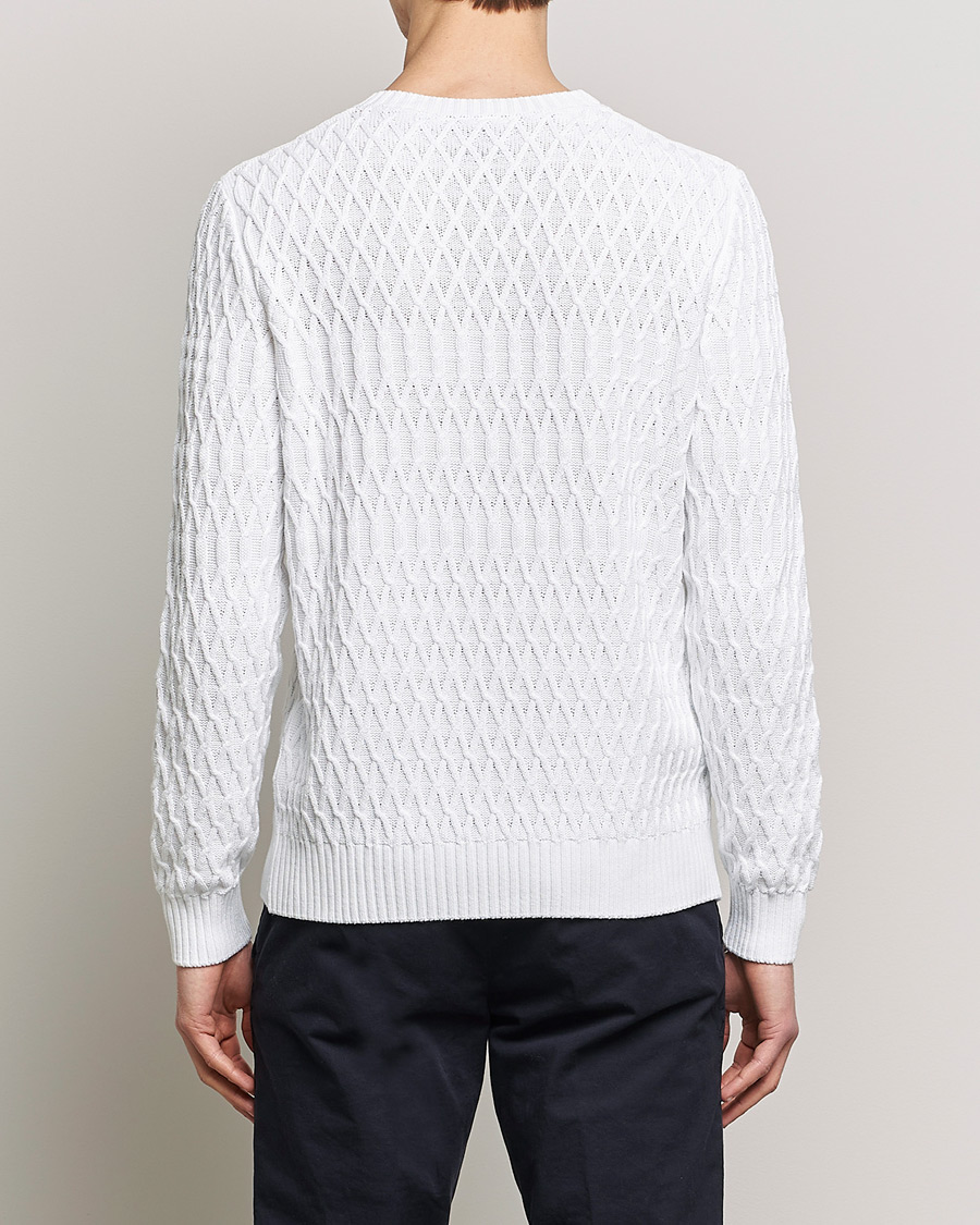 Herre | Trøjer | Oscar Jacobson | Cotton Fisherman Sweatshirt White