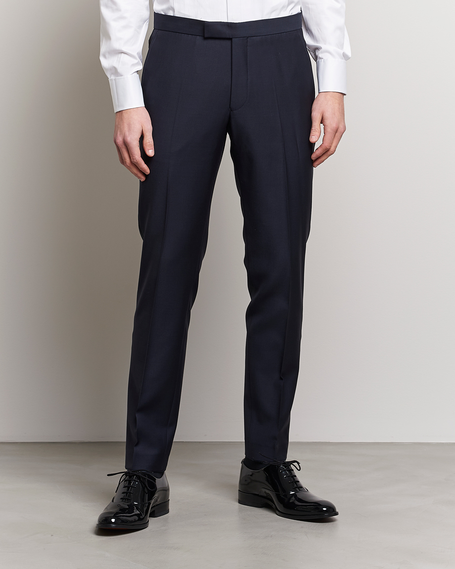 Herre | Black Tie | Oscar Jacobson | Denz Tuxedo Trousers Navy