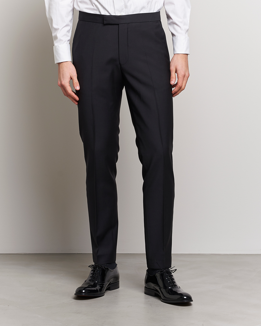 Herre | Smoking | Oscar Jacobson | Denz Tuxedo Trousers Black