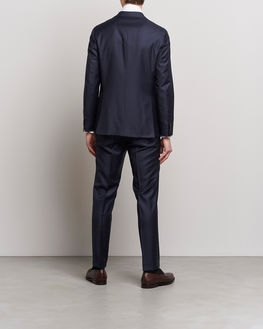 Herre | Formal Wear | Oscar Jacobson | Ego Loro Piana Zelander Merino Wool Suit Navy