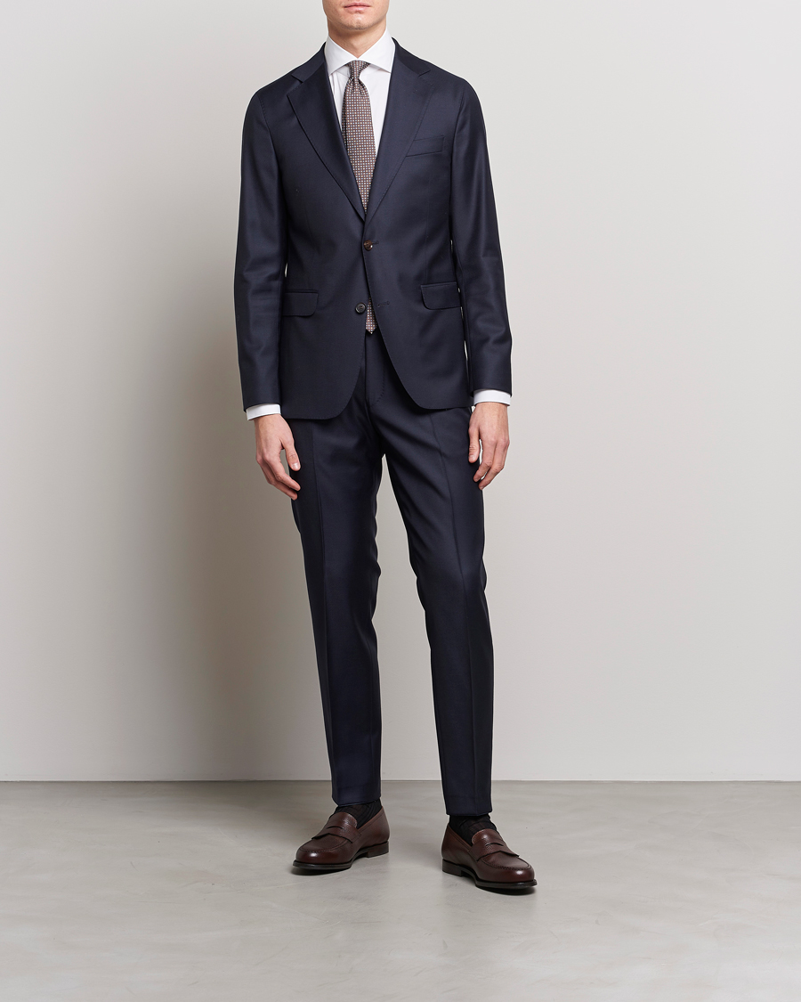 Herre | Tøj | Oscar Jacobson | Ego Loro Piana Zelander Merino Wool Suit Navy