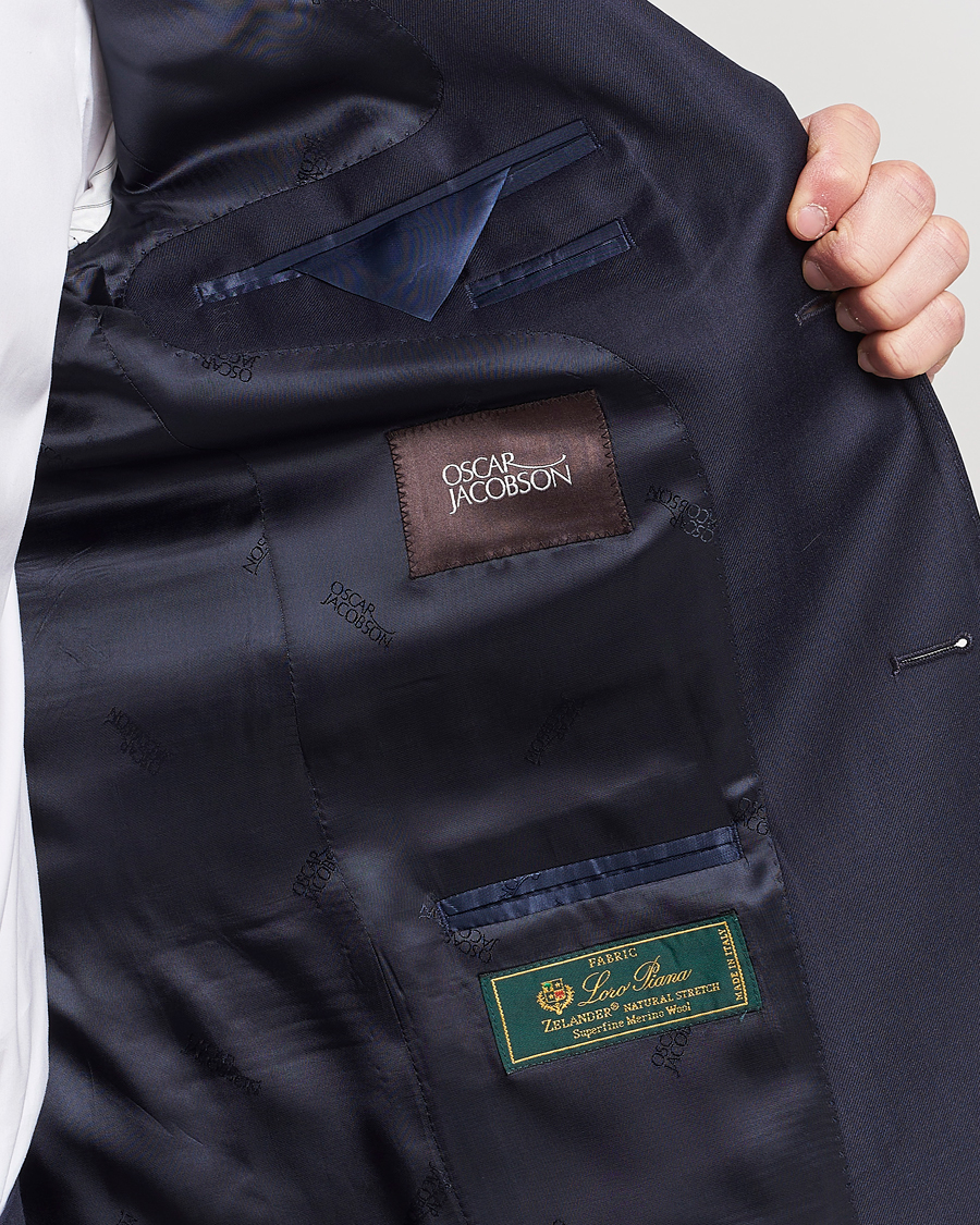 Herre | Jakkesæt | Oscar Jacobson | Ego Loro Piana Zelander Merino Wool Suit Navy