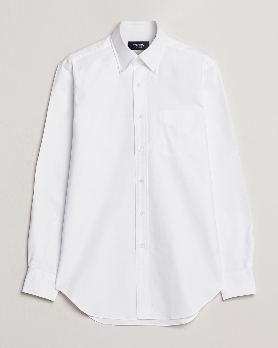 Herr |  | Kamakura Shirts | Slim Fit Oxford BD Shirt White