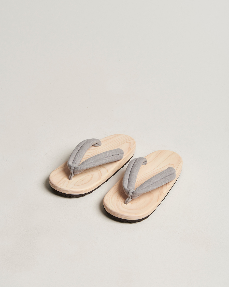 Herre |  | Beams Japan | Wooden Geta Sandals Light Grey
