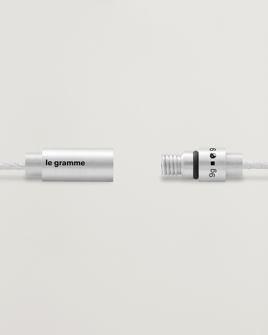 Herre | Smykker | LE GRAMME | Triptych Cable Bracelet Brushed Sterling Silver 9g