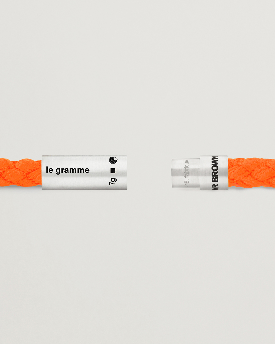 Herre | Tilbehør | LE GRAMME | X Orlebar Brown Nato Bracelet Orange/Sterling Silver