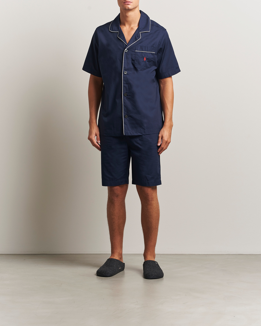 Herre | Pyjamas & Morgenkåber | Polo Ralph Lauren | Cotton Short Pyjama Set Solid Navy