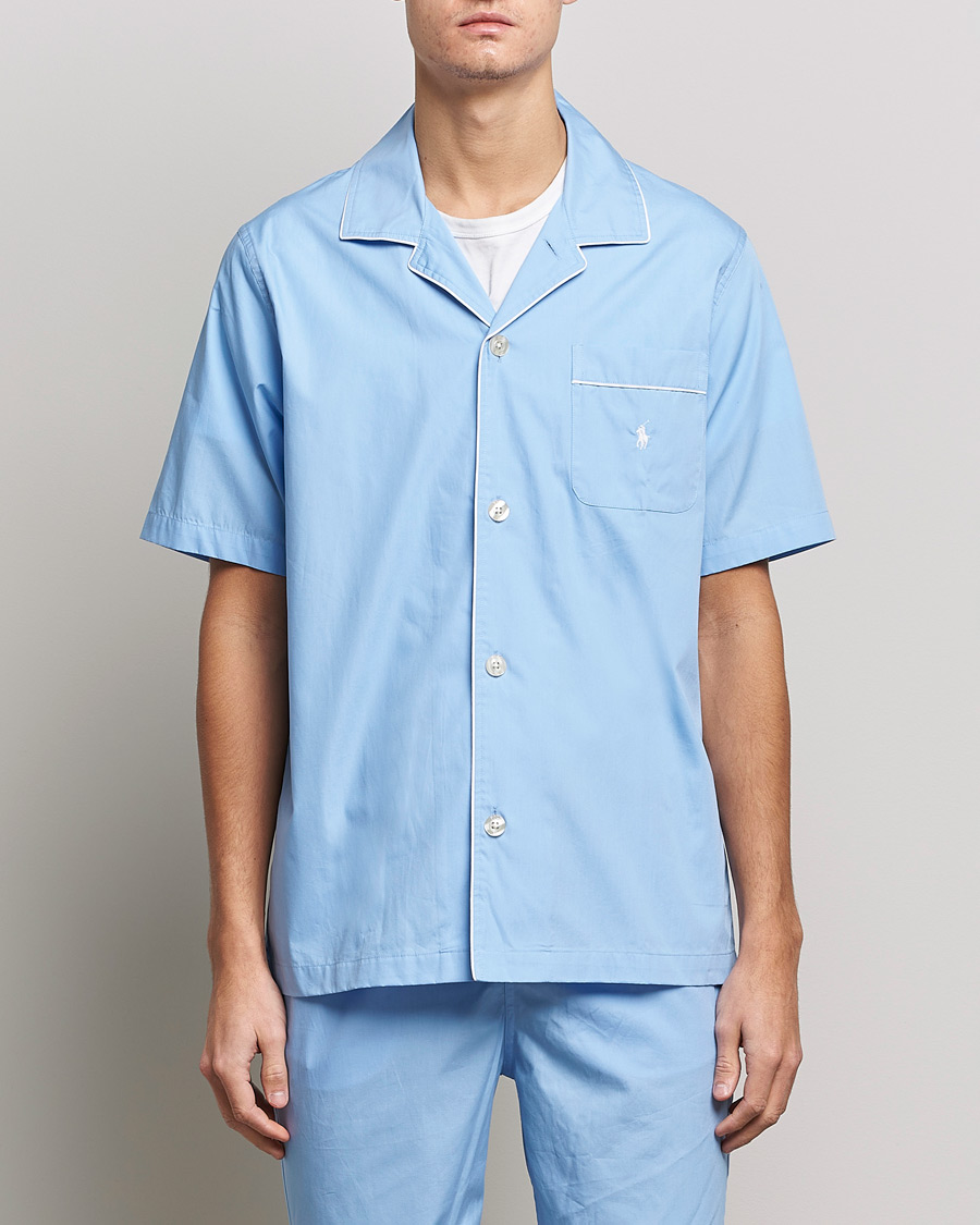 Herre | Pyjamas | Polo Ralph Lauren | Cotton Short Pyajama Set Solid Austin Blue