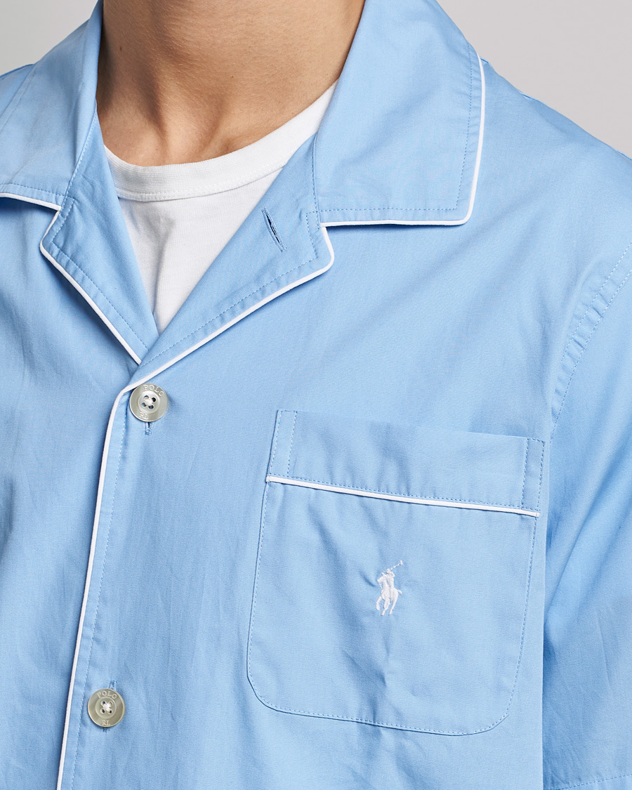 Herre | Pyjamas & Morgenkåber | Polo Ralph Lauren | Cotton Short Pyajama Set Solid Austin Blue
