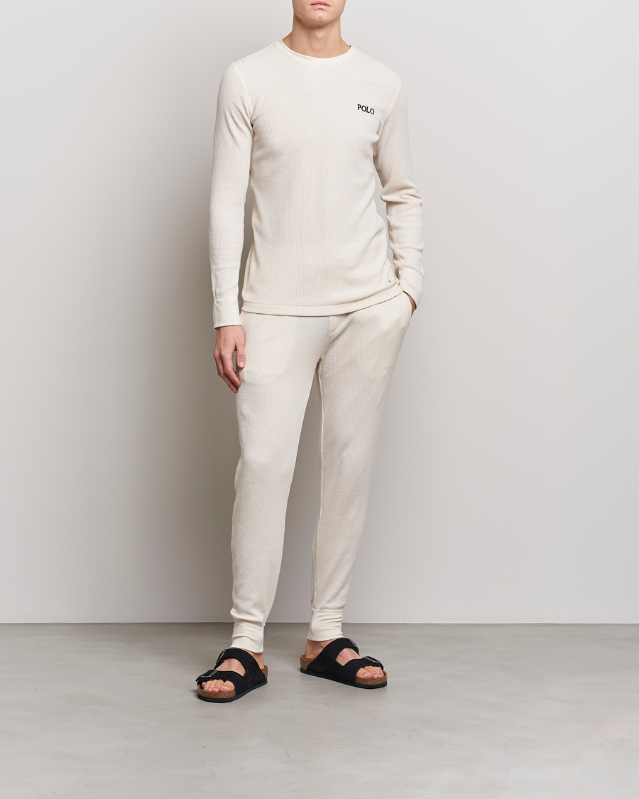 Herre | T-Shirts | Polo Ralph Lauren | Waffle Long Sleeve Crew Neck Guide Cream