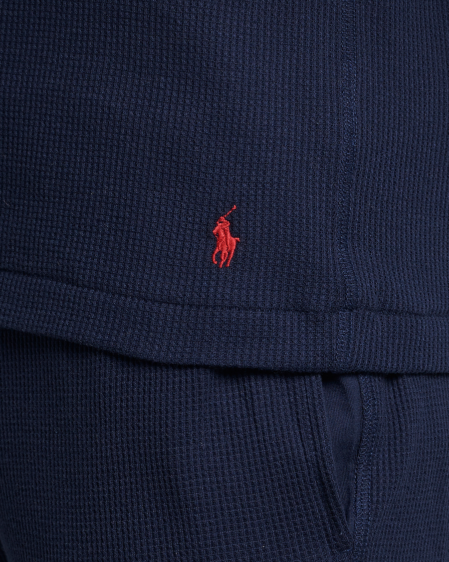 Herre | T-Shirts | Polo Ralph Lauren | Waffle Long Sleeve Crew Neck Cruise Navy