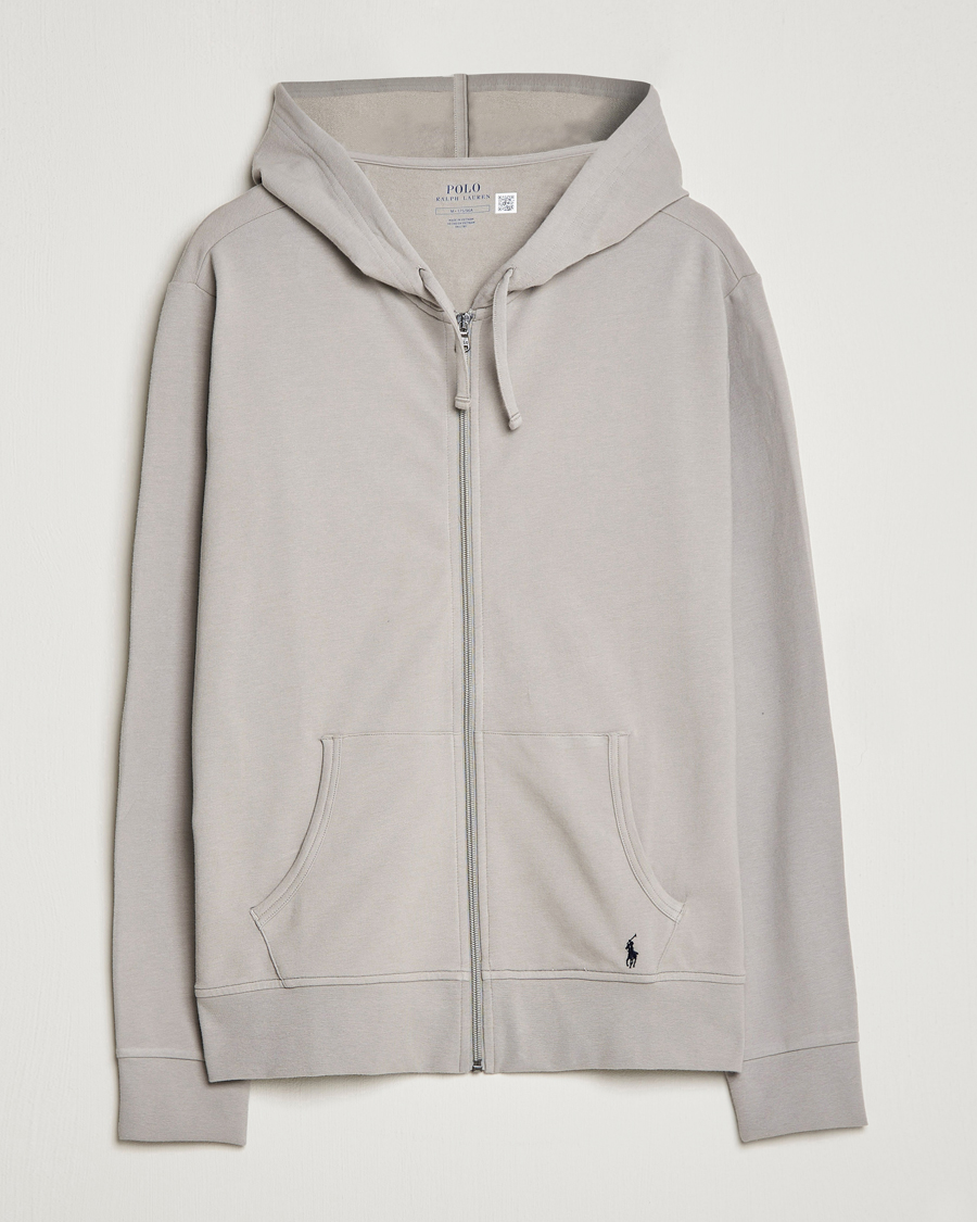 Herre | Trøjer | Polo Ralph Lauren | Cotton Jersey Long Sleeve Hoodie Grey Frog