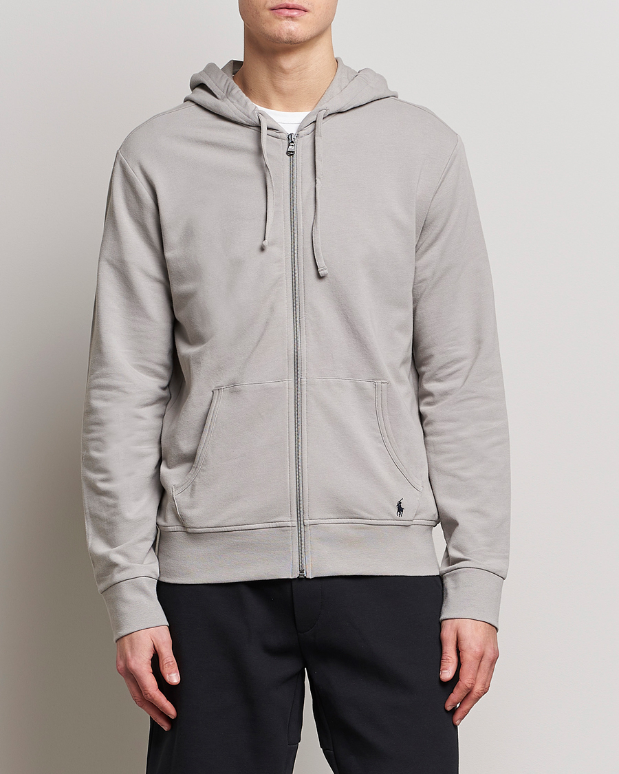 Herre | Trøjer | Polo Ralph Lauren | Cotton Jersey Long Sleeve Hoodie Grey Frog