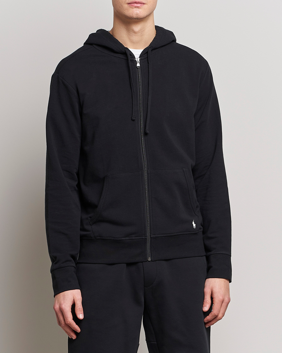 Herre | Hættetrøjer | Polo Ralph Lauren | Cotton Jersey Long Sleeve Hoodie Polo Black