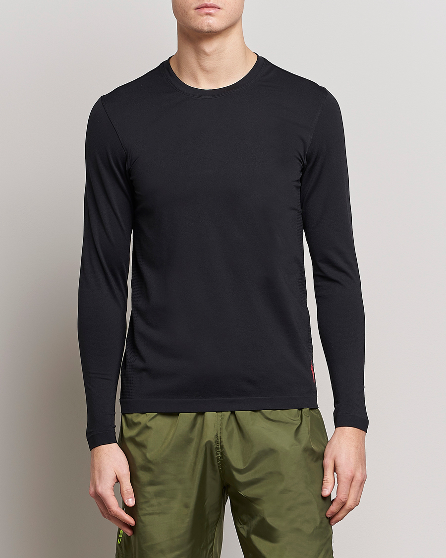 Herre | Langærmede t-shirts | Polo Ralph Lauren | Active Crew Neck Long Sleeve Tee Polo Black