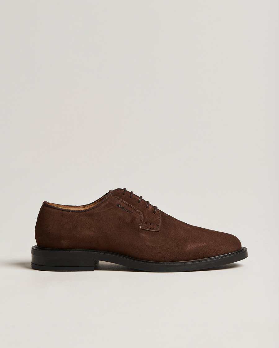 Herre | GANT St Akron Suede Derby Dark Brown | GANT | St Akron Suede Derby Dark Brown