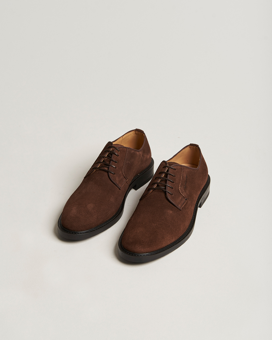 Herre | Derbys | GANT | St Akron Suede Derby Dark Brown