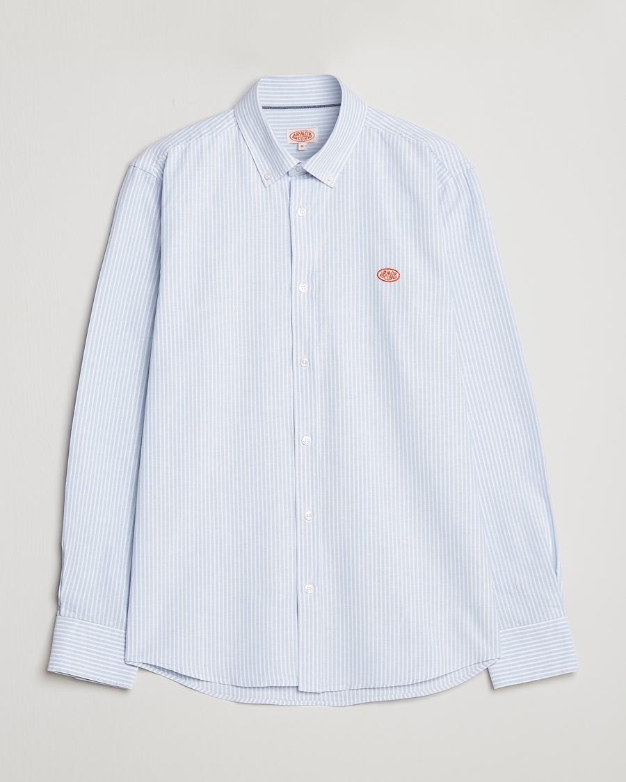 Herre | Skjorter | Armor-lux | Chemise Oxford Shirt Blue/Milk